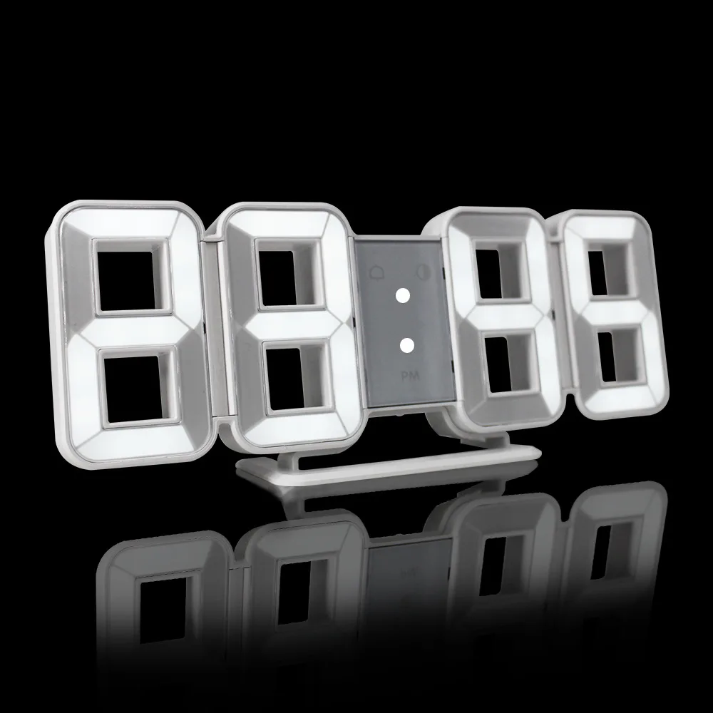 LED Clock Alarm Watch USB Charge Electronic Digital Clocks Wall Hanging 3D Digital Clock Home Decoration Office Table Desk Clock LED Clock Alarm Watch USB Charge Electronic Digital Clocks Wall Hanging 3D Digital Clock Home Decoration Office Table Desk Clock