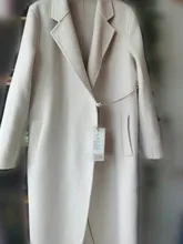 Woolen Coat Belt-Chain Long Winter Women Autumn New And Lapel Simple Straight AIGYPTOS