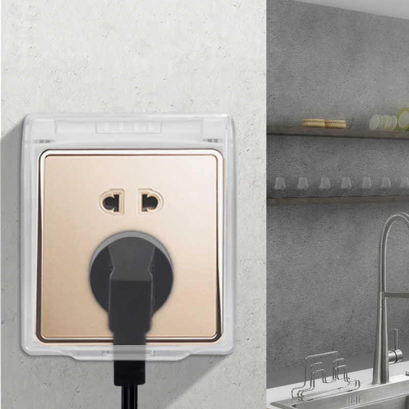 Plastic Wall Switch Waterproof Cover Box 86Type Wall Light Panel Socket Flip Cap