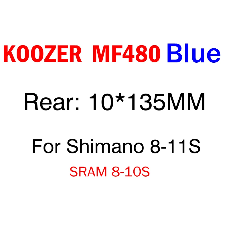 KOOZER MF480 передняя, Задняя Ступица набор 2/4 подшипники 24T трещотка 32 отверстия быстросъемные через ось горный велосипед ступицы для 8 9 10 11S - Цвет: Blue 10x135mm rear