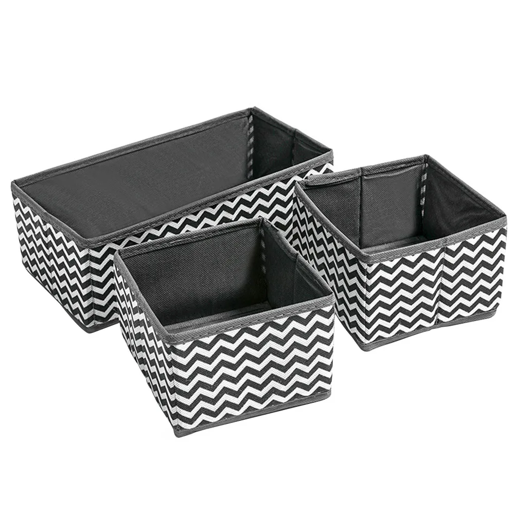 8pcs Контейнер для шкафа для хранения носков нижнее белье игрушки волнистый узор складные Галстуки ящики разделители чехол для хранения набор портативный домашний - Цвет: 8pcs