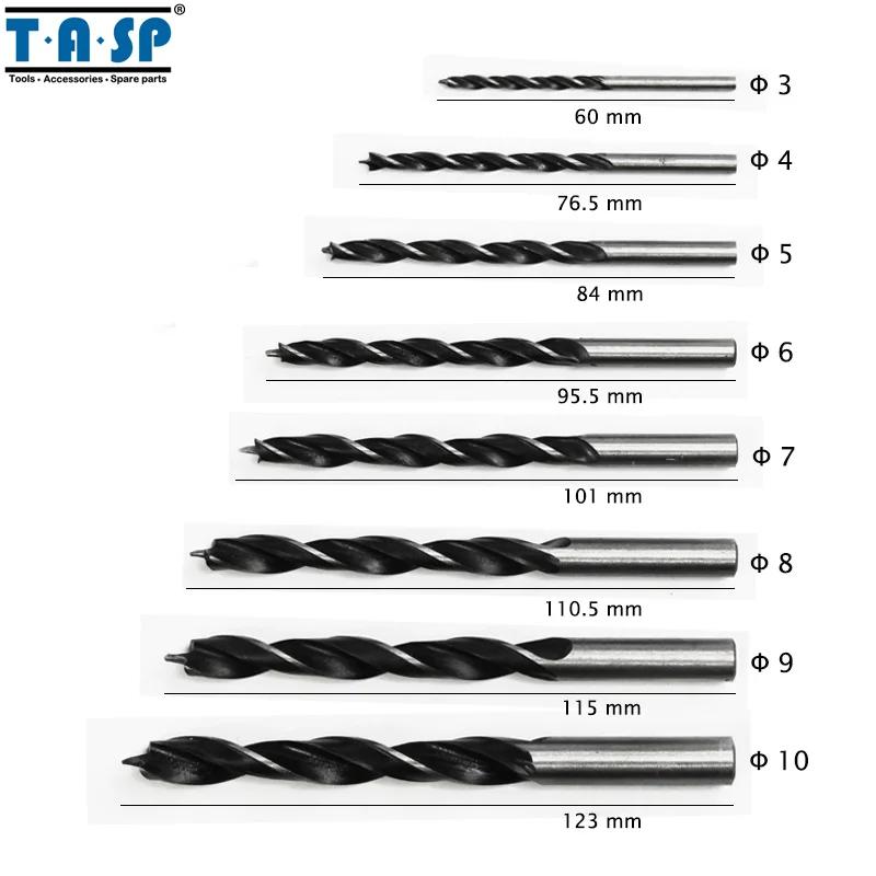 Тасп 8 шт. дерева сверло Брэд точка бурения 3 мм ~ 10 мм для Деревообработка-MDBK008