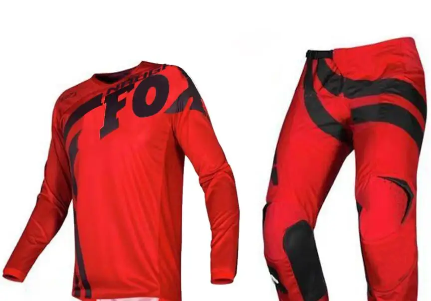Красный NAUGHTY FOX Orange MX 180 Cota комплект для мотокросса и гонок комплект для гонок MTB Dirt Bike внедорожный комплект из джерси и штанов - Цвет: Красный