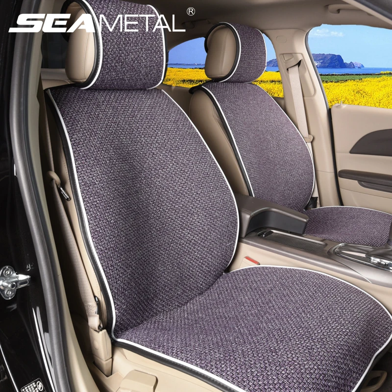 Linen Car Seat Cover Universal Automobiles Seat Protector