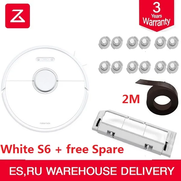 S6 add A spare parts Roborock новейший S6 белый робот пылесос домашний автоматический для уборки пыли стерилизовать умный планируемый мытье уборки - Цвет: S6 add A spare parts