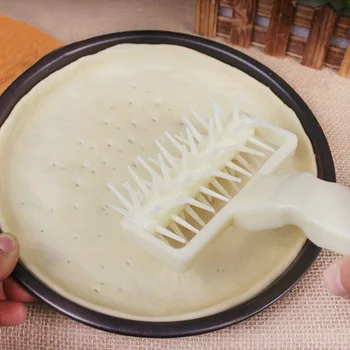 

21*12cm Plastic Pastry Cookie Biscuit Pie Pizza Needle Bread Dough Punch Rolling Wheel Kitchen Bakeware Bakery 1PC