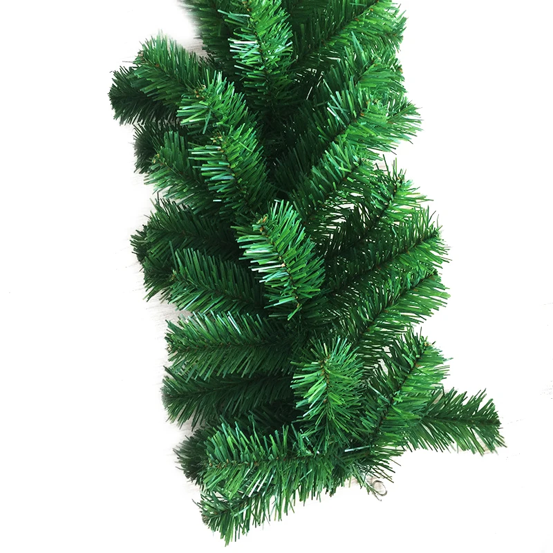 2,7 м искусственная зеленая Рождественская гирлянда, Рождественский венок, рождественские вечерние украшения для дома, рождественские украшения из сосны, ротанга, висячие украшения