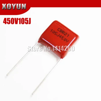 

10PCS 450V105J 1UF Pitch 15mm 105J 450V CBB Polypropylene Film Capacitor