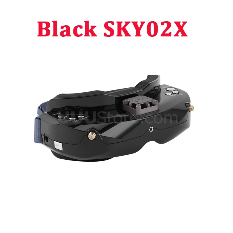 Skyzone SKY02X/SKY02C/SKY03O/SKY03S O светодиодный 5,8 ГГц 48CH разнообразие FPV очки поддержка OSD DVR HDMI с головным трекером вентилятор светодиодный - Цвет: Black SKY02X