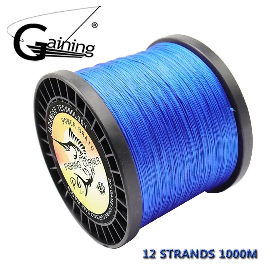 Braided Line 12 Strands 1000M Fishing Line Super Strong Japan Multifilament  100% PE Line 35-180LB Pesca Ocean Beach Fishing