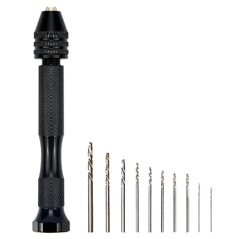 

Twist Drill Bit Pin Vise Woodworking Manual Hand Drill Tools DIY Carving Jewelry Rotary Tool for Resin Model Craft