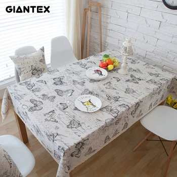 

GIANTEX Decorative Table Cloth Linen Tablecloth Rectangular Tablecloths Dining Table Cover Obrus Tafelkleed mantel mesa nappe
