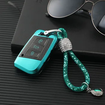 

Carbon fiber pattern all-inclusive TPU car key case for volkwalen Passat B8 VW Golf Gte car key cover fashion interior new