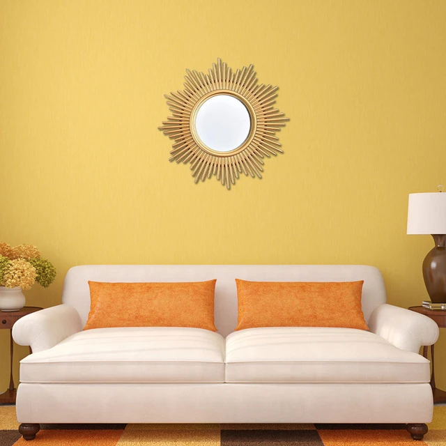 Espejos decorativos redondos grandes de 31,5 para decoración de pared,  espejo adornado veneciano antiguo para dormitorio, baño, sala de estar -  AliExpress