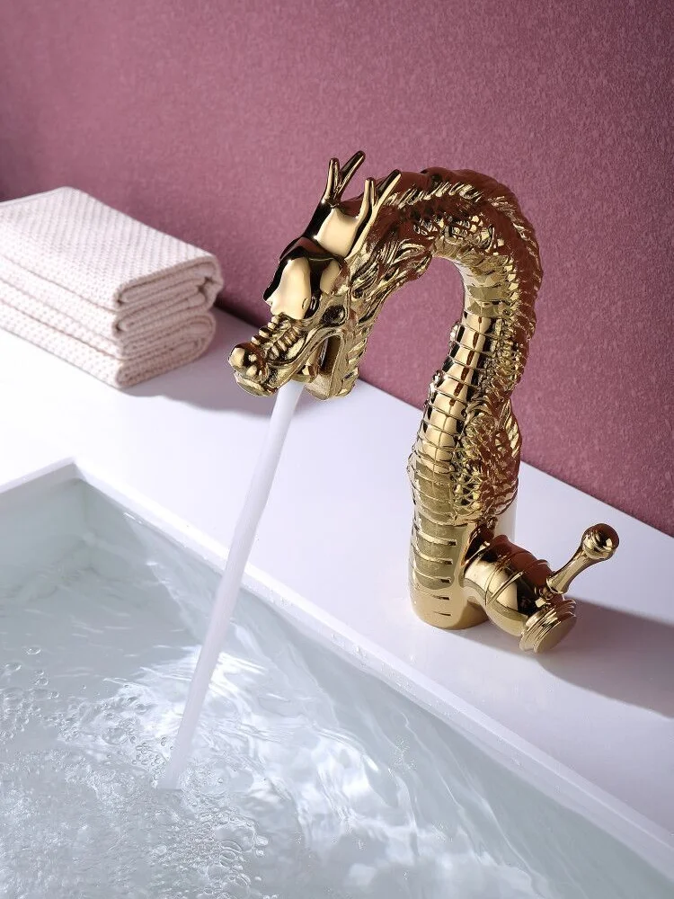 

Grifo mezclador de grifo de ano de dragon de un solo agujero с облегающим доратом