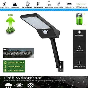 

leds Solar Light Color Adjustable With Controller Three Modes Waterproof Lamp Lights For Outdoor Garden Wall Street lig Sola