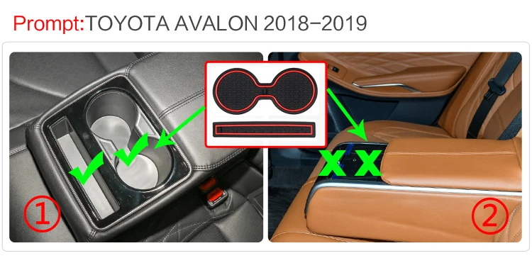 Противоскользящий коврик для TOYOTA AVALON, аксессуары, слот для ворот, противогрязный коврик для двери, гелевая Накладка для салона автомобиля, резина