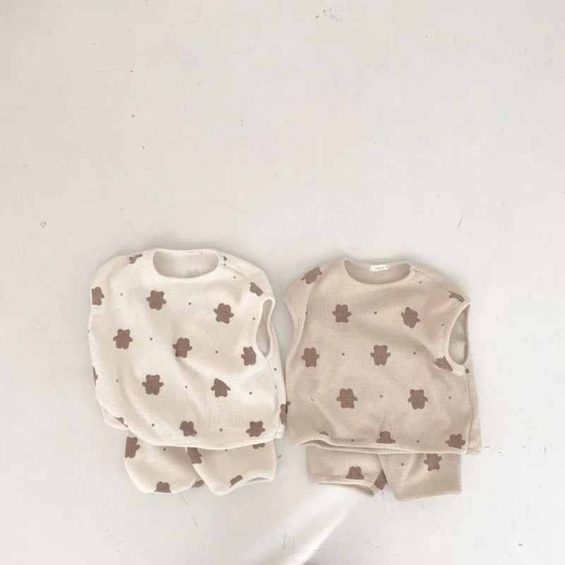 2 шт. детский летний костюм до колена без рукавов |