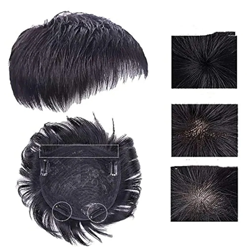 human-hair-toupee-gents-hairpiece-pu-thin-skin-hair-replacement-base-size-hair-system-men's-wig-short-jet-black-for-daily-party