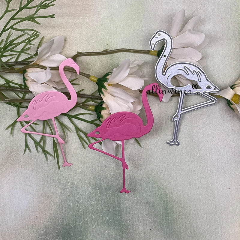 Металлические Вырубные штампы в виде фламинго для рукоделия скрапбукинга