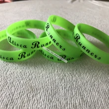 Продвижение на заказ Зеленый ручной браслет для вечеринки, дня рождения, празднования подарка, браслеты персонализированные на заказ любого цвета