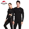 Naturehike Thermal Underwear Men Women Soft Runing Winter Ski Suit Quick Dry Soft Skin-friendly T-shirt Pants Underwear Set ► Photo 1/6