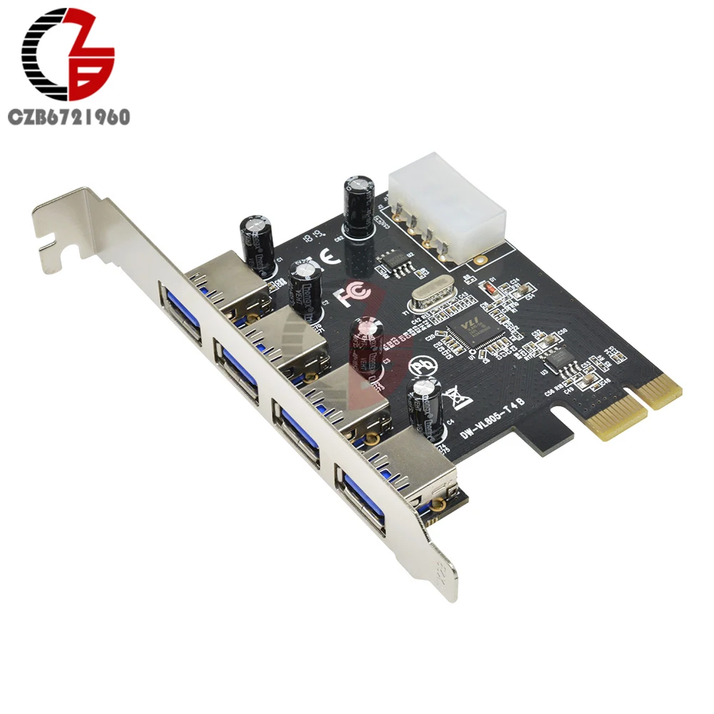 4 порта USB 3,0 PCIE карта ПК компьютерный контроллер концентратор PCIe адаптер