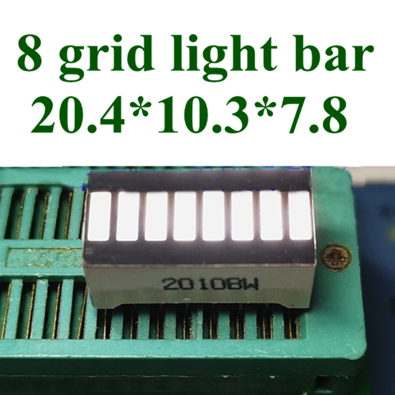 20pcs 20*10mm light bar 8 grid digital tube Red Green Blue Yellow White LED digital light bar 10 segment LED display led light led strip light led modules led module