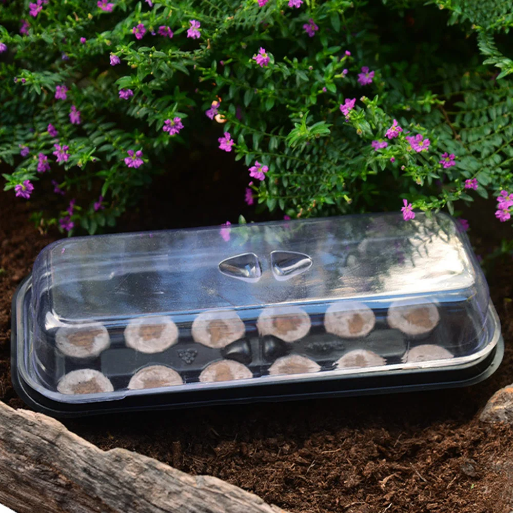 

Plastic Nursery Pots Planting Seed Tray Kit Plant Germination Box Garden Grow Box with Seedling Blocks Seed Planting Box F28