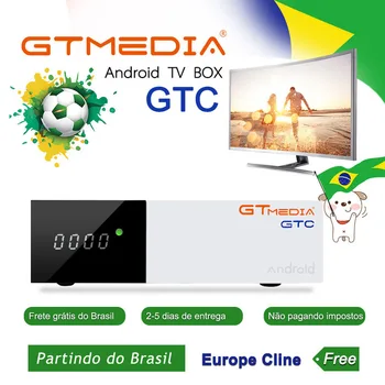 

GTMEDIA GTC Android 6.0 Smart TV BOX DVB-T2/S2/Cable ISDBT 2G 16G Set Top Box 4K 3D H.265 Wifi Brazil media player IPTV TV BOX