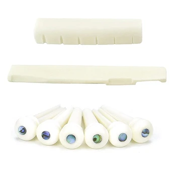 

Bovine Bone Acoustic Guitar Bass Strings Bone Bridge Saddle and Nut Make the Instrument Sound Beautiful