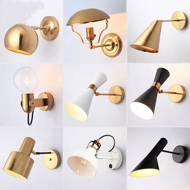 

Nordic Wall Lamp Simple Design For Bedside Bedroom Living Room Aisle Corridor Hotel stairway Wall Light LED creative lamp