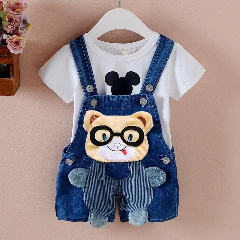 Baby Shorts Summer Baby Boys Trousers Children Pants 1-3 Years Litter Kids Denim Clothes Jeans Overalls Boy One-piece