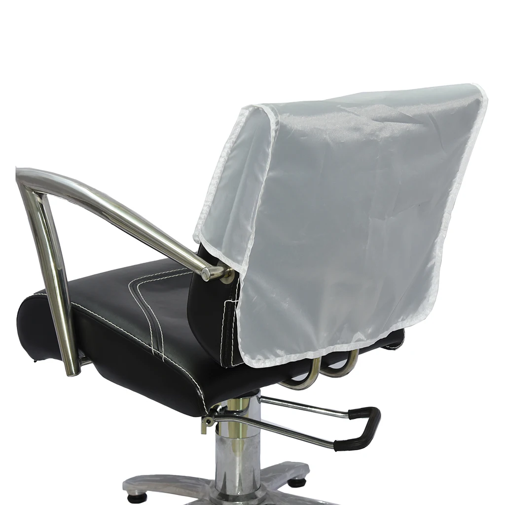 Professional Salon Baber Hairdressing Chair Back Covers Clear Black 19' Beauty Protector Vinyl Round Waterproof Seat Back Cover