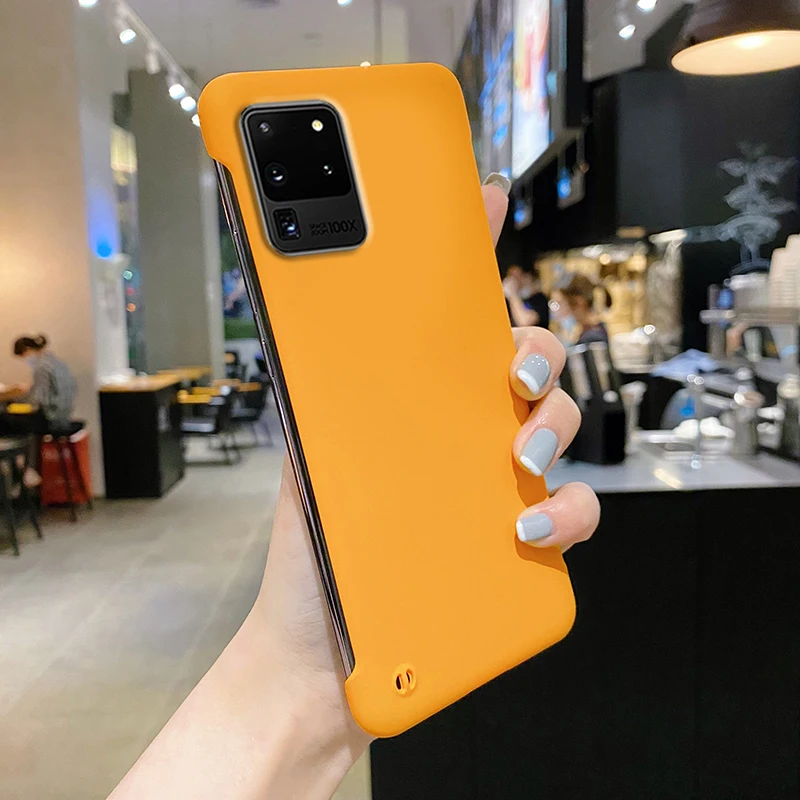 Frameless Candy Color Matte Hard PC Phone Case For Galaxy S22 Ultra S21 S20 S10 S9 Plus Cover For Samsung Note 10 20 Ult_voghion.com