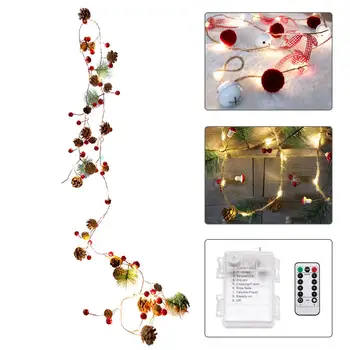 

2020 NEW Christmas LED String Lights Battery-powered Copper Wire Pine Cone Colorful Lights Party Holiday Decoration Lights