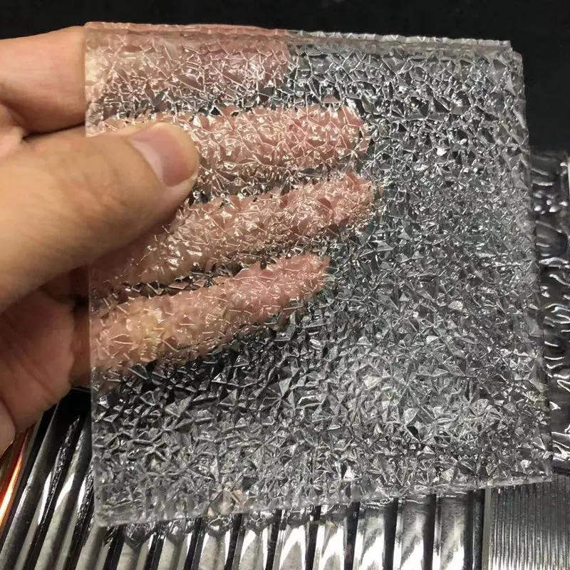 Color Vertical Stripe Broken Ice Wave Acrylic Sheet Cast Plexiglass Panel Transparent Plastic Plexi Glass Board Signs 5mm Thick plastic acrylic sheet