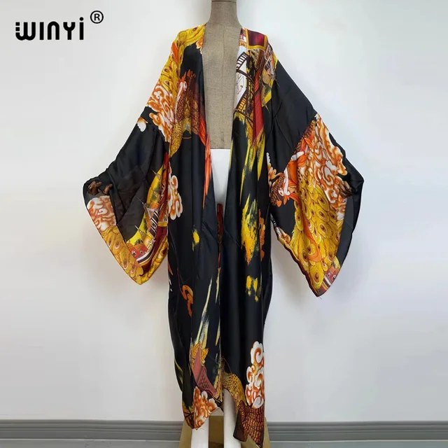 Europe WINYI new tunic bikini sweet lady pink boho Cardigan stitch Cocktail sexcy Boho Maxi Holiday Batwing Sleeve KIMONO mujer 45
