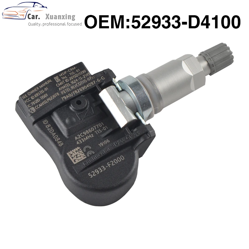 OEM 52933D4100 Tire Pressure Sensor Monitoring System 433MHZ TPMS For