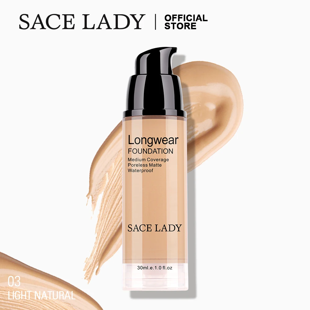 SACE LADY Make Up набор Тональная основа 30 мл Жидкая Основа матовая с высоким покрытием консилер крем Основа maquiagem+ кисти для макияжа
