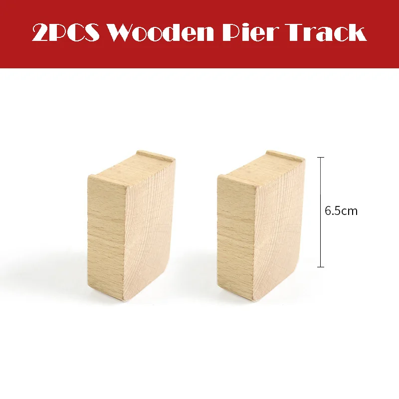 1pcs Wooden Track Parts Beech Wooden Train Track Racing Railway Train Toys Accessories fit for Brand Tracks for Children Gift 19