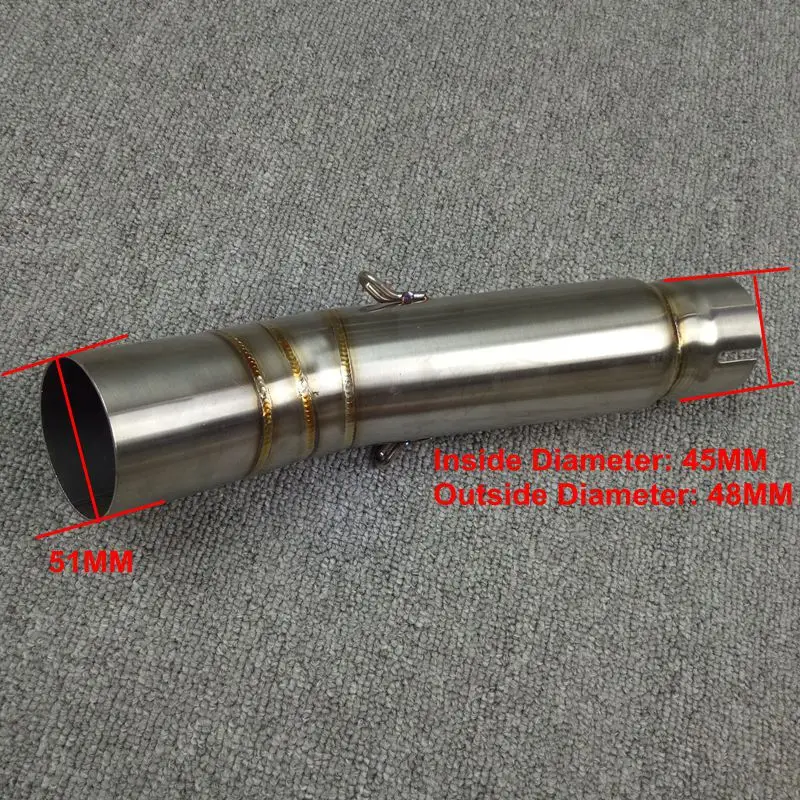 Мотоцикл выхлопной адаптер 51 мм Slip on Link Pipe Escape Mid труба зажим разъем для Honda CBR500 CBR500R CBR500X 2012