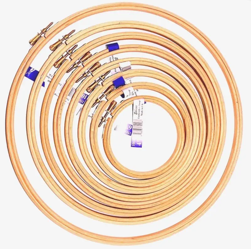 

Elbesee Cross Stitch Wooden Embroidery Craft Hoops- Sizes 3" to 12"