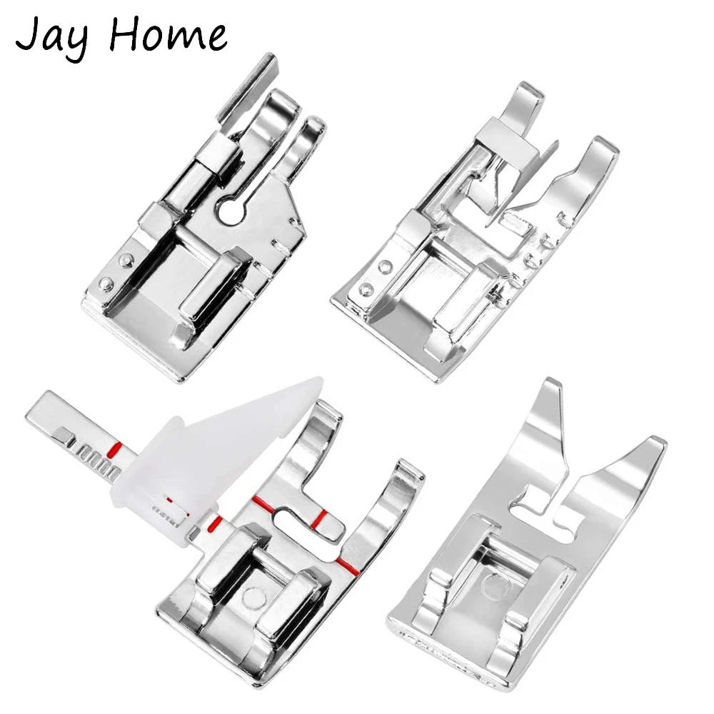 

4/2/1PC Sewing Machine Foot Adjustable Guide Sewing Machine Presser Foot Hemming Foot Kit For Home Sewing Machine