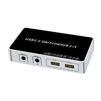 

4 Port USB KVM Switch 2In 4 Out USB Print Share Splitter for Keyboard Mouse Printer Monitor