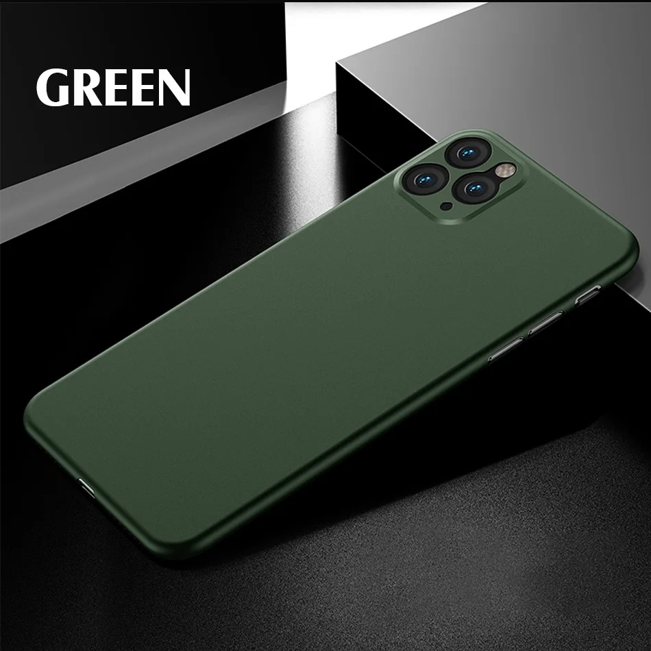 Green Роскошный ультра тонкий 0,26 мм тонкий PP чехол для телефона для IPhone XR X XS Max 11 Pro 6 6s 7 8 Plus противоударный логотип задняя крышка чехол - Цвет: Green