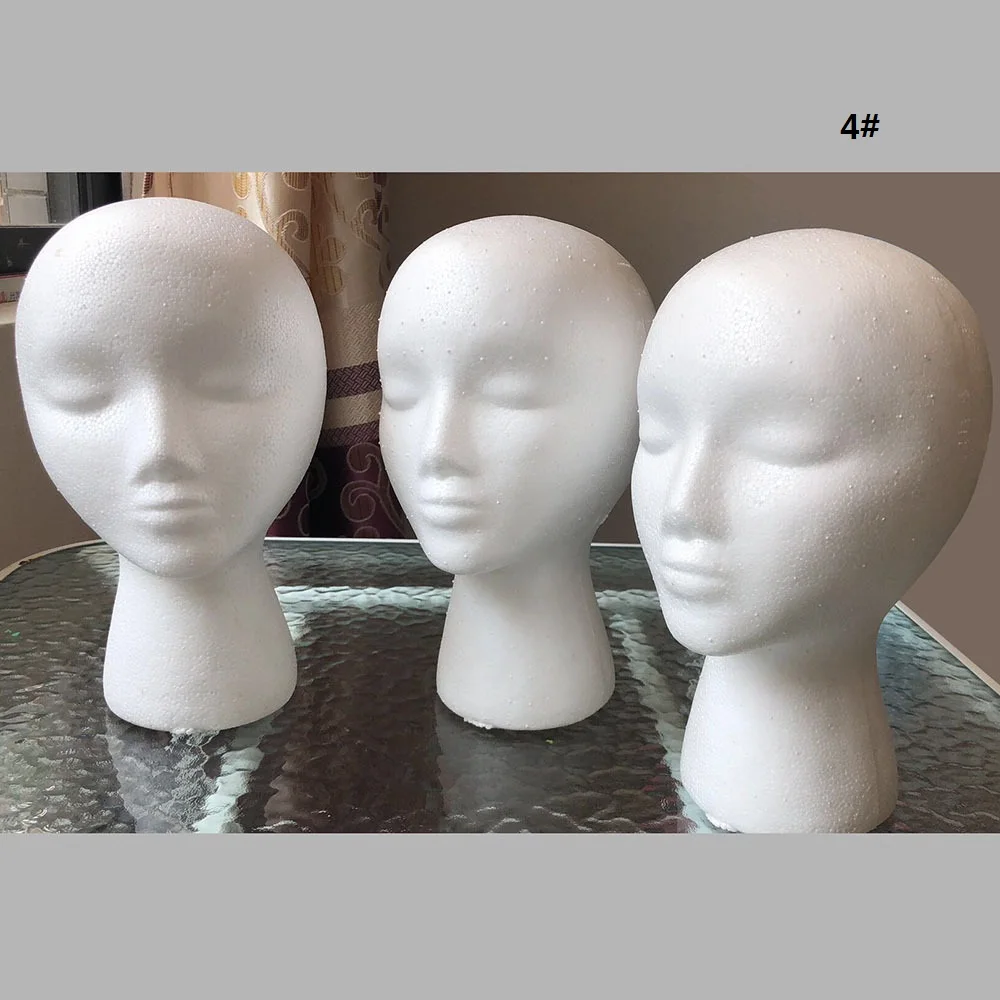 Female Foam Mannequin Head Model Hat Wig Display Stand Rack Foam Mannequin Manikin Head Hat Glasses Display