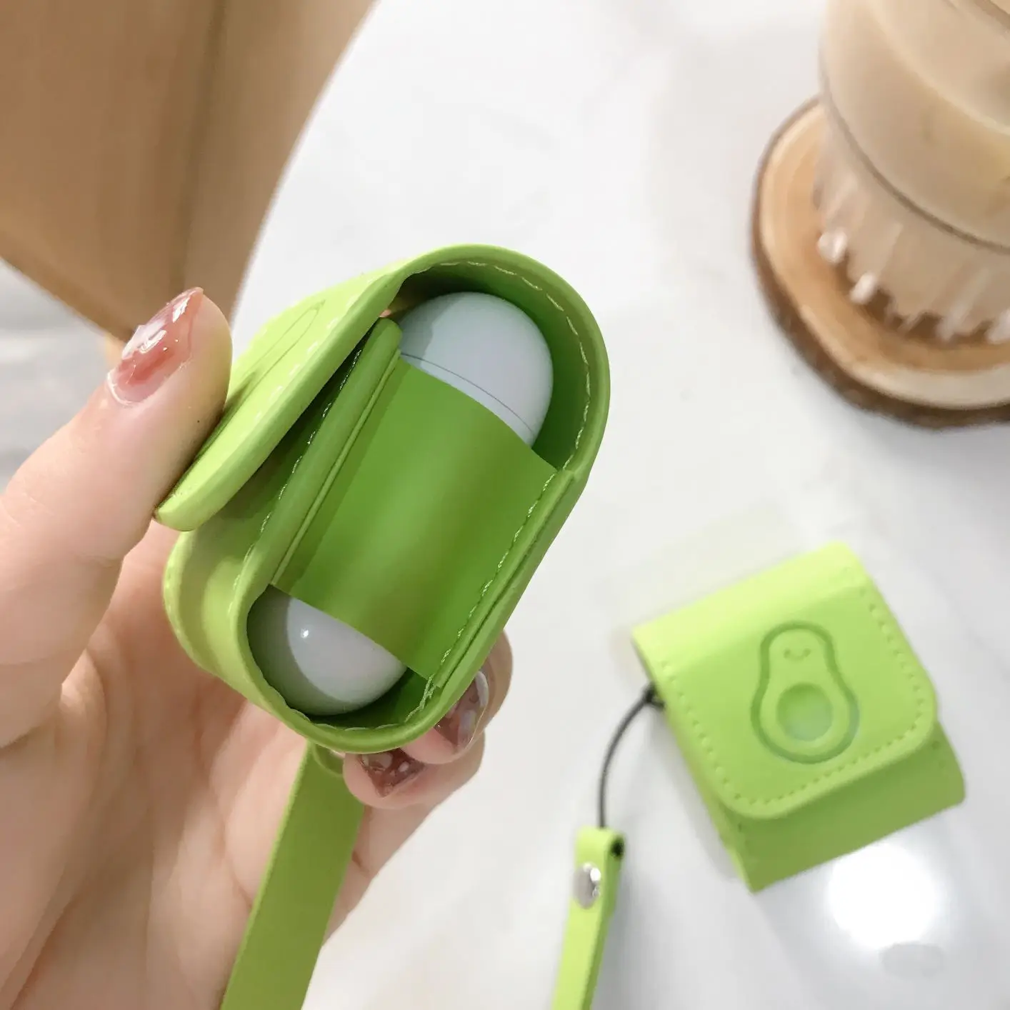 Чехол для Apple Airpods с милой улыбкой кожаный чехол для наушников с Bluetooth простые аксессуары для Airpods