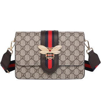 

New 2020 European Female New Style Messenger Bag Aniaml Prints Letter Rhinestone Chain One-shoulder Panelled Patchwork Fashion