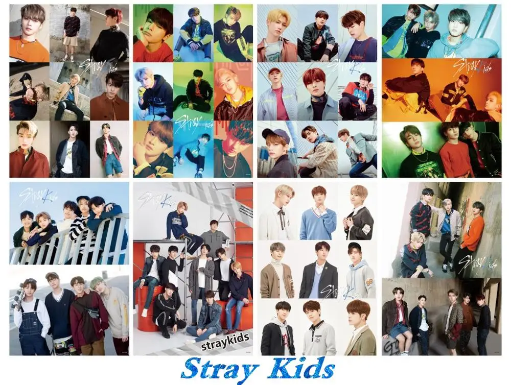 

8*(42x29cm)NEW Stray Kids kpop around posters Wall Stickers gift